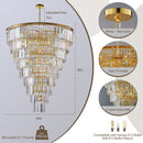 48-Inch Gold Tiered Crystal Tube Chandelier by HouseOfZazla