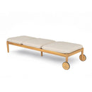 Riviera Outdoor Chaise Lounge with Wheels, Acacia Wood Frame (Set of 2) by HouseOfZazla