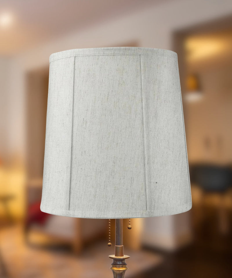 14"W x 15"H Softback Drum Shade Textured Oatmeal Fabric