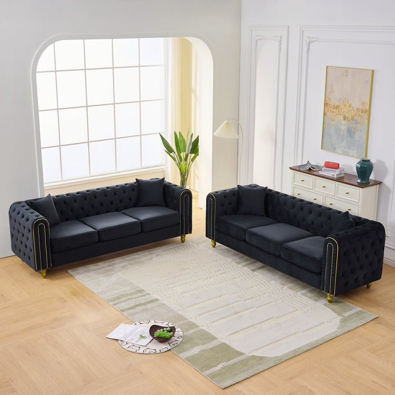 Modern Velvet Loveseat Sofa, photo 2 of 10