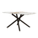Luxurious Marble Patterned Dining Table With Metal Fork Legs by HouseOfZazla