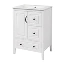 Retro Bathroom Vanity With Sink, Soft Closing Cabinet & Drawers by HouseOfZazla