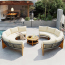 6 - Person Outdoor Seating Group with Cushions and A Coffee Table
