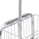 Heavy Duty Iron Garment Rack With Basket On Wheels - Silver by HouseOfZazla