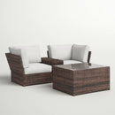 Comfortable Modern Patio Rattan Sectional Set With Cushions by Unique Piece Furniture