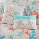 7 Piece Cotton Sateen Comforter Set Coral California King