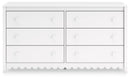 Hallityn - Six Drawer Dresser - White