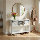 Farmhouse Entryway Table With Sliding Barn Door by HouseOfZazla