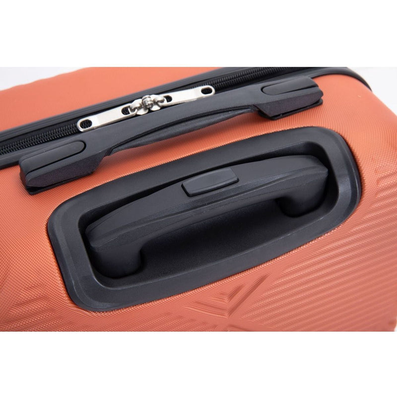 2Piece Luggage Sets ABS Lightweight Suitcase, Spinner Wheels, (20/14) DARK ORANGE