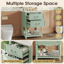 Wave Design Bathroom Vanity With Sink, 2 Drawers And Open Shelf by HouseOfZazla