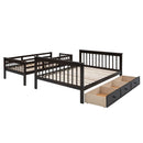 Stairway Bunk Bed With Storage And Guard Rail For Bedroom by Unique Piece Furniture