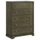 Harbington - 5 Drawer Chest - Chocolate by HouseOfZazla