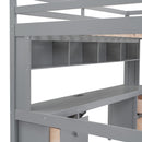 Loft Bed With Desk, Cabinets, Drawers, Charging Station And Bedside Tray by HouseOfZazla