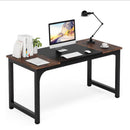 Executive Office Desk, Large Computer Workstation With Thick Frame - Brown / Black by HouseOfZazla