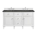 James Martin Lorelai 60" Double Bathroom Vanity, Bright White