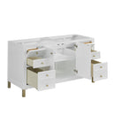 James Martin Chicago 60" Double Vanity Cabinet, Glossy White