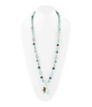 Baja Amazonite and Abalone Long Necklace