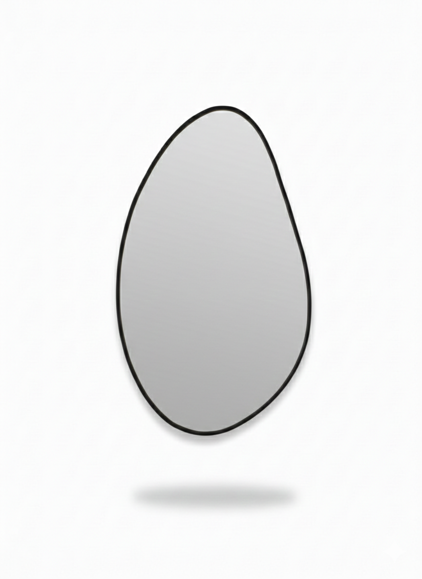 Black Asymmetrical Mirror - Aesthetic Wall Mirror, photo 5 of 11