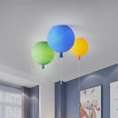 Balloon Acrylic Metal Pendant Light for Children's Rooms