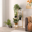 GobekUsa 5-Tier Bamboo Plant Stand for Indoor and Outdoor
