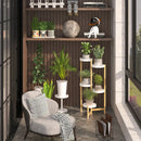 GobekUsa 5-Tier Bamboo Plant Stand for Indoor and Outdoor