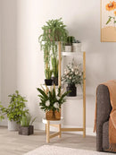 GobekUsa 5-Tier Bamboo Plant Stand for Indoor and Outdoor