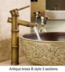 GobekUsa Brass Basin Mixer Tap: Waterfall Faucet in Antique Bronze Black Finish