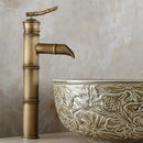 GobekUsa Brass Basin Mixer Tap: Waterfall Faucet in Antique Bronze Black Finish