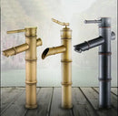 GobekUsa Brass Basin Mixer Tap: Waterfall Faucet in Antique Bronze Black Finish