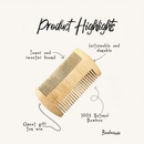 Bamboo Beard Comb | Double-Sided by Bamboo Switch