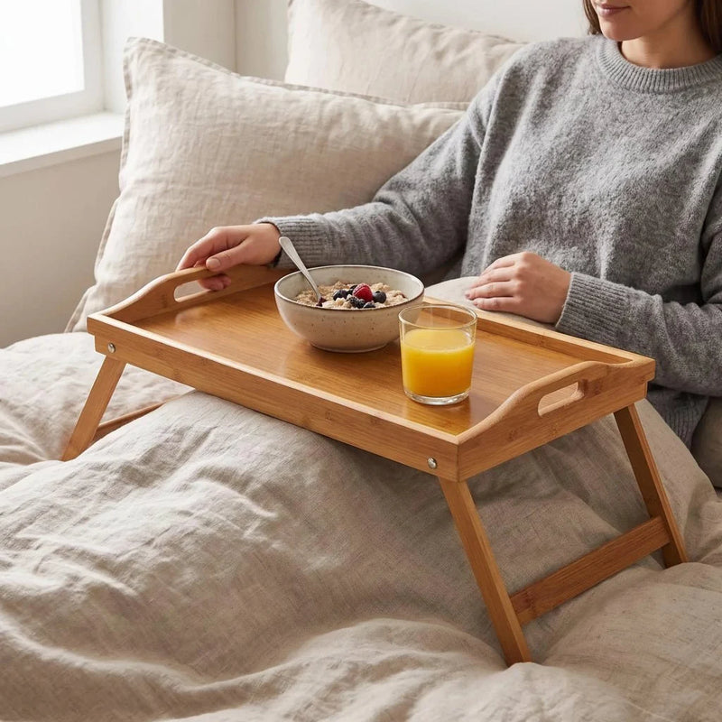 Collapsible Bamboo Bed Tray, photo 3 of 5