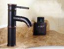 GobekUsa Black Bronze Waterfall Faucet Bamboo Bathroom Sink Tap High Arch Mixer