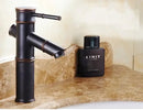 GobekUsa Black Bronze Waterfall Faucet Bamboo Bathroom Sink Tap High Arch Mixer