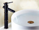 GobekUsa Black Bronze Waterfall Faucet Bamboo Bathroom Sink Tap High Arch Mixer