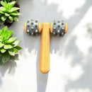 Bamboo Body Massage Tool with Silicone Rolling Head