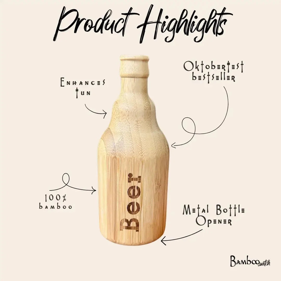 Bamboo Bottle-Shaped Bottle Opener, photo 4 of 5