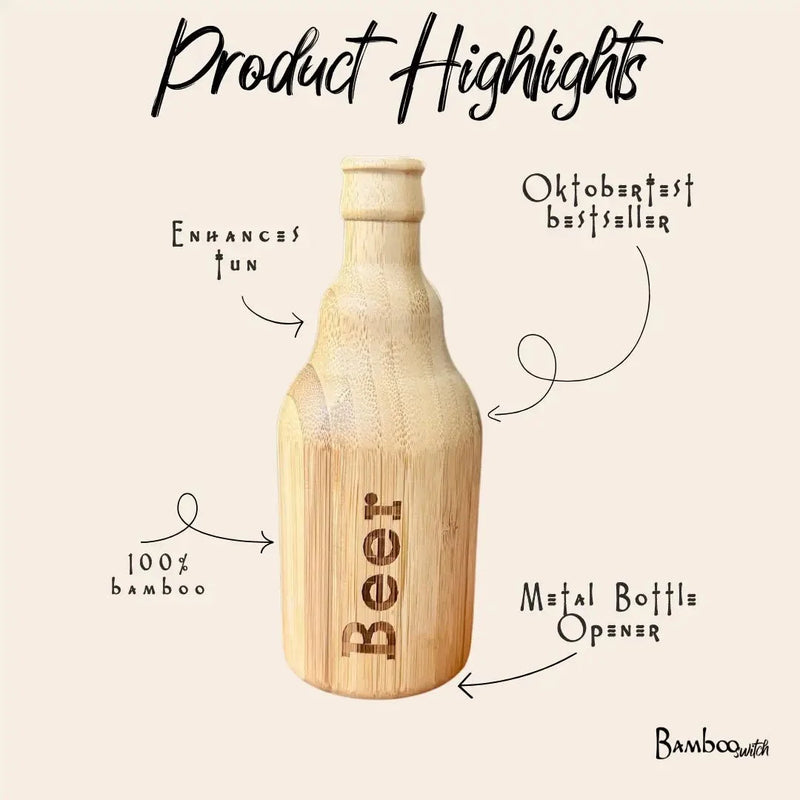 Bamboo Bottle-Shaped Bottle Opener, photo 4 of 5