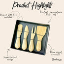 Bamboo Cheese Knife Box Set