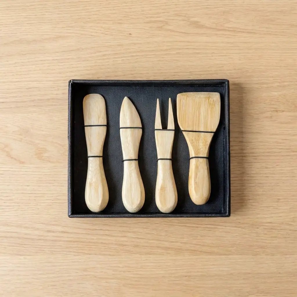 Bamboo Cheese Knife Box Set