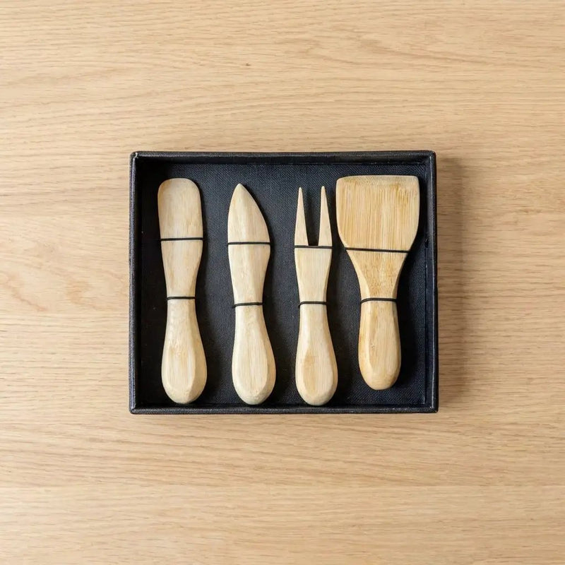 Bamboo Cheese Knife Box Set