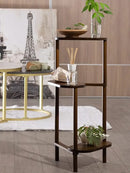 GobekUsa Bamboo Corner Plant Stand for Garden Balcony