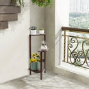 GobekUsa Bamboo Corner Plant Stand for Garden Balcony