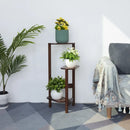 GobekUsa Bamboo Corner Plant Stand for Garden Balcony
