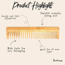 Bamboo Dual Pocket Comb