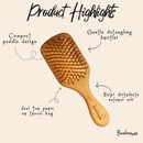 Bamboo Paddle Hair Brush for Kids