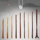 Bamboo pattern long handle shoe lifter bedroom dressing aid by Decorbites