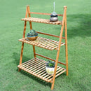 GobekUsa Bamboo 3 Tier Plant Shelf Stand