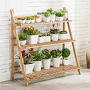 GobekUsa Bamboo 3 Tier Plant Shelf Stand