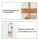 GobekUsa Bamboo Corner Plant Stand: 3-Tier Flower Display