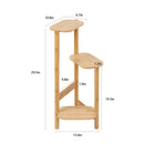 GobekUsa Bamboo Corner Plant Stand: 3-Tier Flower Display